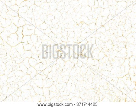 Vector Gold Chic Texture. Patina Scratch Golden Distress Grunge Background. Gold Distressed Effect.