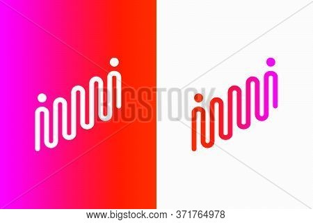 Networking Connection Logo Design Concept. Vector Logo Element For Companies Branding In Communicati