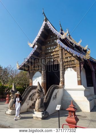 Chiang Mai Thailand-11 January 2020:prasat Temple,chiang Mai According To Evidence, The Inscription 