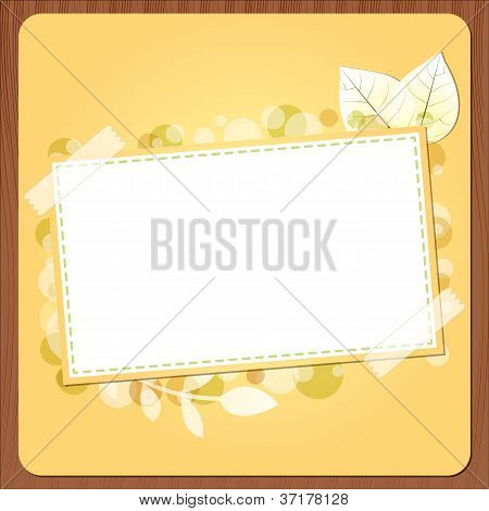 Herbst Banner mit Holz
