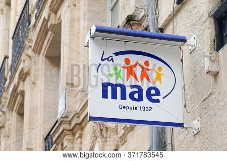 Bordeaux , Aquitaine / France - 06 01 2020 : Mae Logo Store Sign Of French Multinational Insurance I