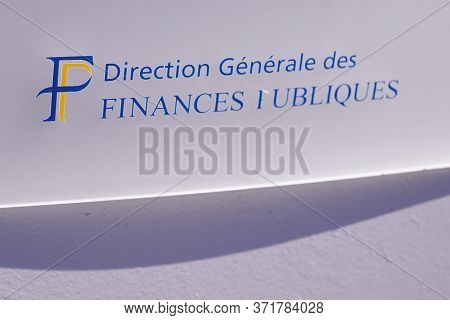 Bordeaux , Aquitaine / France - 05 14 2020 : Direction Generale Des Finances Publiques Logo Taxes Of