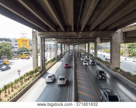 Bangkok Thailand-14 November 2018:vibhavadi-rangsit Road Images For Editorial User.
