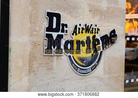 Bordeaux , Aquitaine / France - 06 10 2020 : Dr. Martens Logo Sign Store For British Footwear And Cl