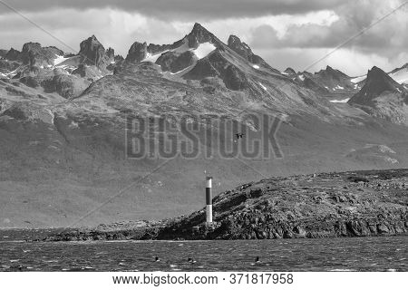 Les Eclaireurs Lighthouse Near Ushuaia In Beagle Channel, Argentina