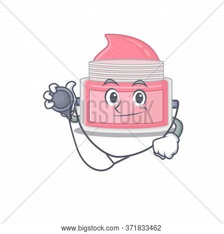 A Dedicated Body Srub Doctor Caricature Design Working With Tools