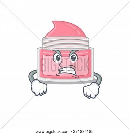 A Cartoon Picture Style Of Body Srub Having A Mad Face