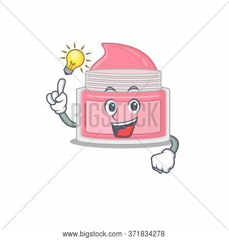 Genius Body Srub Mascot Character Has An Idea Gesture