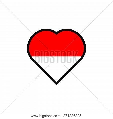 Indonesian Flag Vector Design Template Illustration