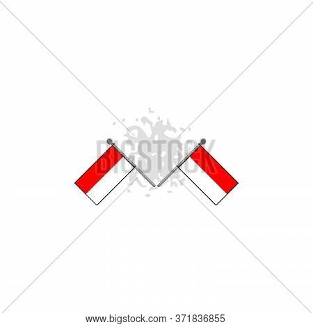 Indonesian Flag Vector Design Template Illustration