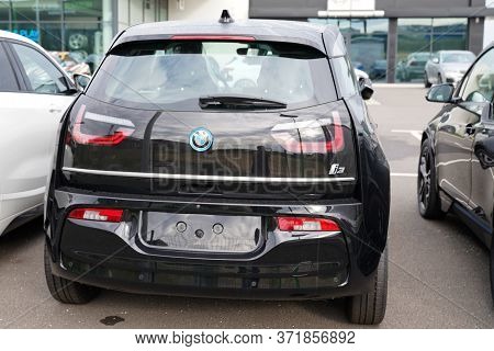Bordeaux , Aquitaine / France - 10 30 2019 : I3 Bmw New Electric Car Parked In Retailer Dealership F