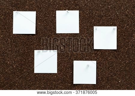 Memo Board With Empty Stickers For Studying Or Working. Note Papers For Your Message Pinned Transpar