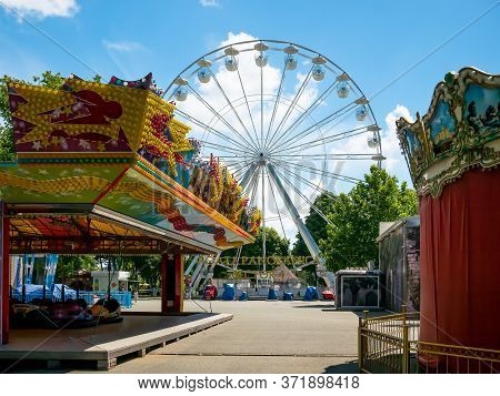 Bucharest/romania - 03.06.2020: Aamusement Park Called Children's World Park In Bucharest.. Fun Park