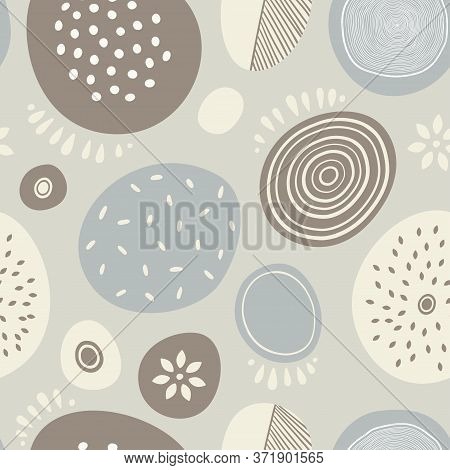 Seamless Abstract Vector Pattern With Circles. For Cards, Invitations, Albums, Backgrounds And Scrap