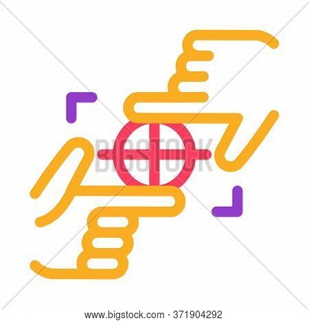 Target Focusing Icon Vector. Target Focusing Sign. Color Symbol Illustration