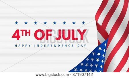 Independence Day 4 Th July Poster. Usa Independence Day Celebration. American National Holiday. Invi