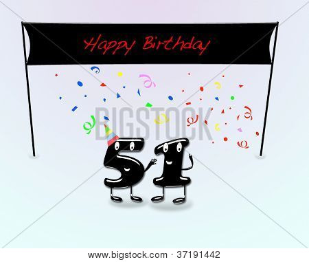51Th partij van de verjaardag.