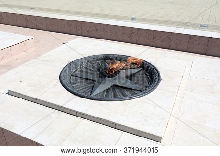 View Of Eternal Flame In Primorsko-akhtarsk, Russia