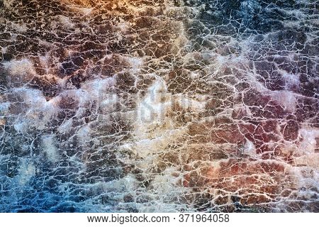 Colorful Stone Wall Texture With Shadows And Cracs
