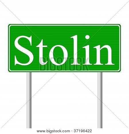 Stolin cartello verde