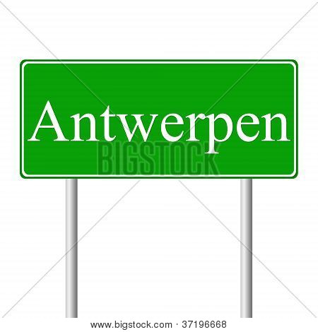 Cartello verde Antwerpen