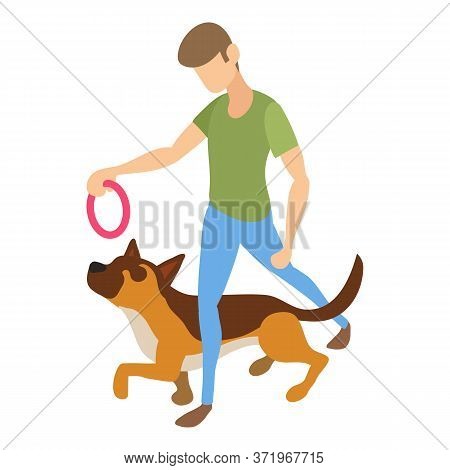Dog Training Icon. Isometric Of Dog Training Vector Icon For Web Design Isolated On White Background