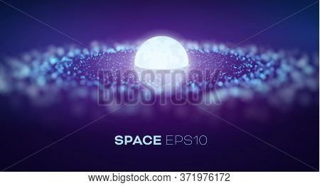 Galaxy In Abstract Style On Light Background. Abstract Space Vector Background. Purple Galaxy Spiral