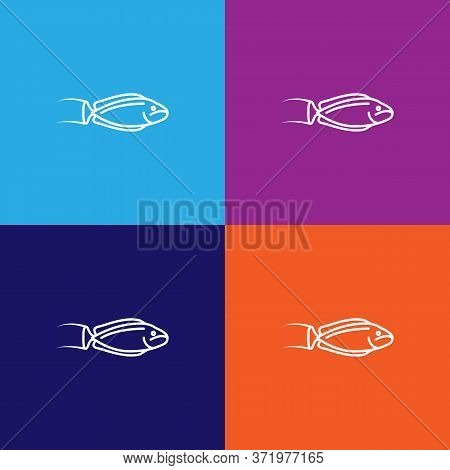 Seafood, Bignose Unicornfish Icon. Element Of Asian Cuisine Illustration. One Of The Collection Icon