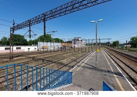 Bialogard, Zachodniopomorskie / Poland-17 June 2020 .: Railway Station In A Small Town In Central Eu