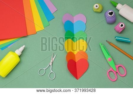 Step By Step Instructions. Hands With A Rainbow Heart. Step 2 Cut Six Hearts. Lgbt