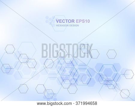 Technology Hexagon Medical Concept Background. Futuristic Modern Hi-tech Background For Digital Tech
