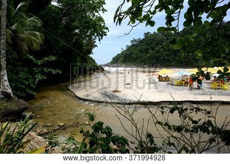Itacare, Bahia / Brazil - December14, 2011: Ribeira Beach In Itacare. The Place Is Between The Sea A