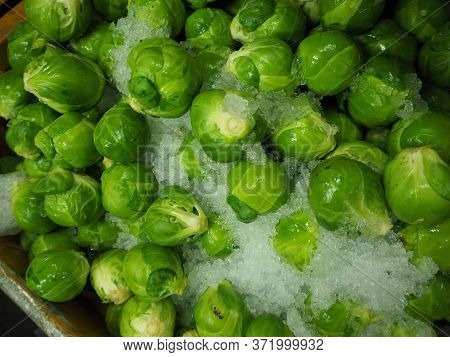 Close Up Of Cabbage, Sale, Harvest, Food, Vegetables