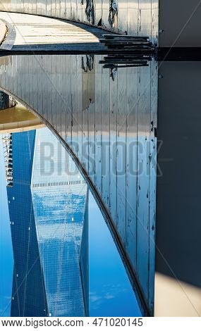 Reflections In The Puddle, The Merdeka 118 Tower, The New Iconic Landmark And Soon To Be The World's