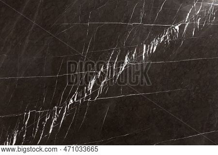 Grey Stone Marble Background, Top Texture For Effect Dark Design Look. Slab Photo. Dark Glossy Mater