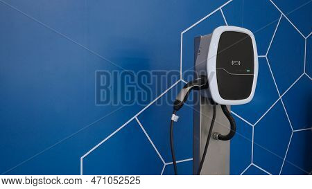 Ev Charger Car Station Charging Use Ac Socket Plug For Electric Engine Vehicle.