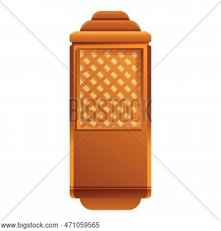 Wood Elevator Cabine Icon. Cartoon Of Wood Elevator Cabine Icon For Web Design Isolated On White Bac