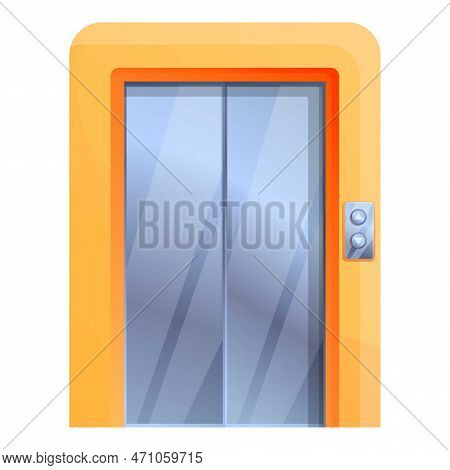 Apartment Elevator Icon. Cartoon Of Apartment Elevator Icon For Web Design Isolated On White Backgro