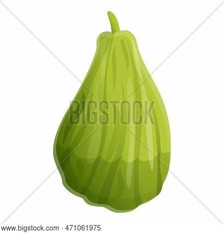 Tropical Chayote Icon. Cartoon Of Tropical Chayote Icon For Web Design Isolated On White Background