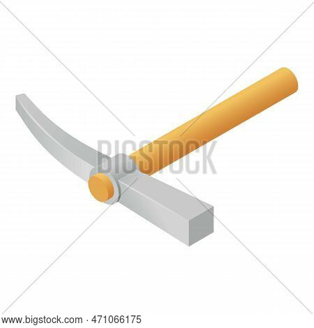 Hand Pick Axe Icon. Isometric Of Hand Pick Axe Icon For Web Design Isolated On White Background