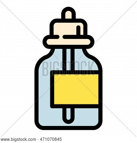 Toxic Liquid E Cigarette Bottle Icon. Outline Toxic Liquid E Cigarette Bottle Icon For Web Design Is