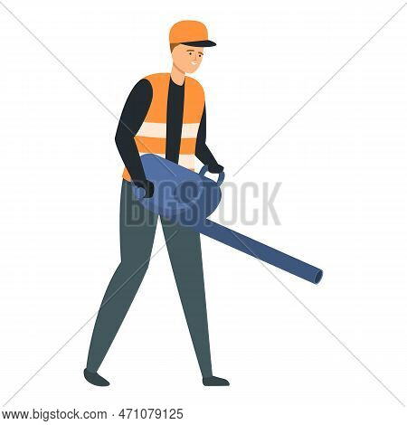 Street Cleaner Equipment Icon Cartoon Vector. Garbage Man. Waste City