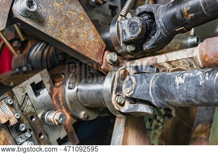 The Working Area Of Cnc Multiform Spring Coiling Machine Close Up