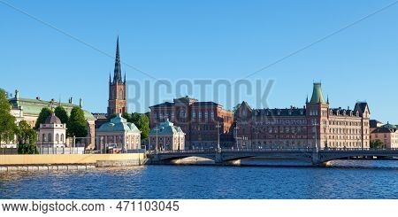 Stockholm, Sweden - June 22 2019: The House Of Nobility (swedish: Riddarhuset), The Old National Arc
