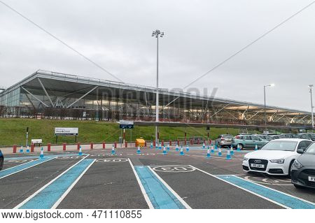 Stansted, United Kingdom - December 3, 2022: London Stansted Airport (iata: Stn, Icao: Egss).