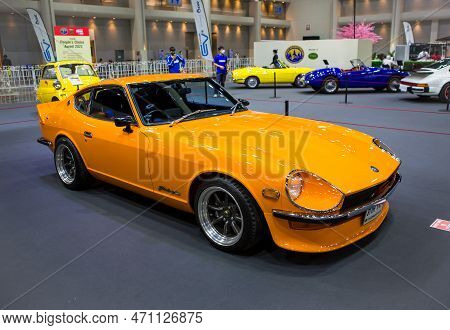 Bangkok, Thailand - December 7, 2022: Vintage Car Datsun Fairlady 240z Exhibit At Motor Expo 2022
