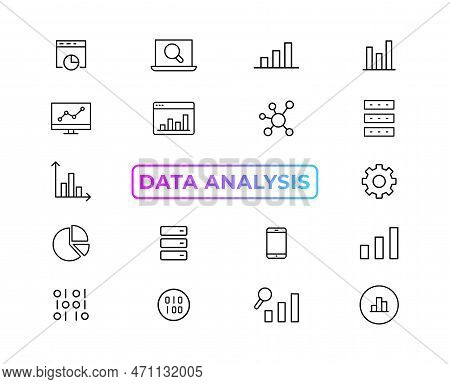 Pictogram Data Processing Big Data Analysis Vector & Photo (Free Trial) | Bigstock