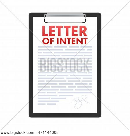 Loi, Letter Of Intent. Vector Stock Illustration.