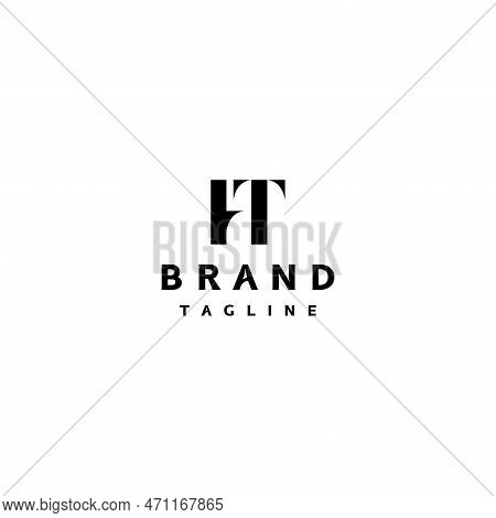 Classy Minimalist Initial Letter H And T Logo Design. Luxury Initial Letter Ht Logo Design.