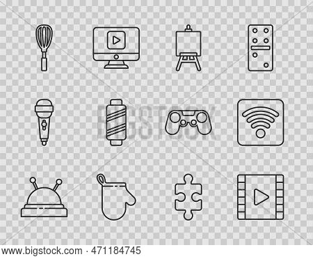 Set Line Needle Bed And Needles, Play Video, Easel Or Painting Art Boards, Oven Glove, Kitchen Whisk